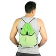 thumbnail image 2 of Drawstring Cinch Bag Backpack With Mesh Pocket Polyester Tote Sack, 2 of 4