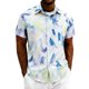 thumbnail image 1 of Mens Casual Manga Corta Botón Abajo Camisas Cuello Abierto Impreso Vacaciones de Verano, Camisas de Manga Corta de los Hombres Casual, 1 of 8