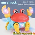 thumbnail image 4 of Simulation Crawling Crab Toy Electric Crab With Light Toy Music For Kids>`~ Q5Y5, 4 of 7