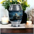thumbnail image 7 of Golden Owl Urns For Ashes Adult Mom - Funeral Large Urn For Human Ashes Man And Women - Memorial Gifts For Decorative 10Inch To 200 Cubic Inches Capacity Include Velvet Bag, 7 of 7