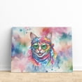 thumbnail image 3 of Hippie Manx Portrait Watercolor Tie-Dye Vintage Styles Horizontal Matte Canvas Poster Cat Lover Kitten Owner Gifts Wall Art Home Decor - 00014, 3 of 5