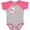 Baseball Heather and Hot Pink, variant on Inktastic My 1st Valentine's Day with Elephant Girls Baby Bodysuit