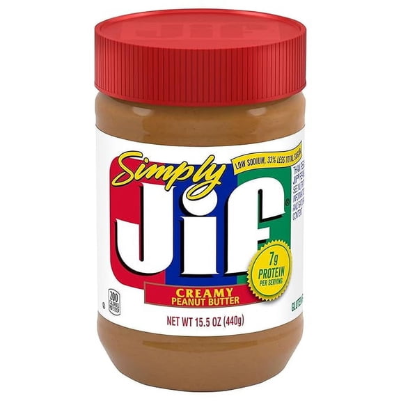1x Simply Jif Creamy Peanut Butter, 15.5 Ounces (Pack fo 1)
