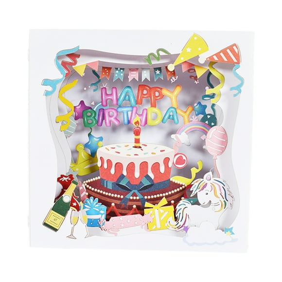 Carte de Vœux 3D Pop-Up d'Anniversaire avec Enveloppe Carte-Cadeau Joyeux Anniversaire Cartes de Vœux de Fête de l'Action de Grâce Cartes de Décoration de Noël pour Elle Maman Épouse Amoureux