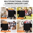 thumbnail image 3 of Towallmark Heavy-Duty Stair Climbing Utility Cart – All-Terrain Office & Home Cart with 200 lb Capacity, With Rear Basket and Cloth, 3 of 8