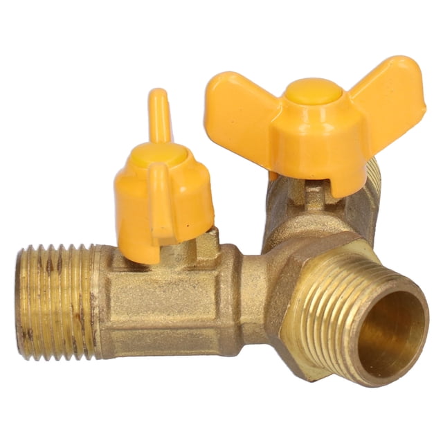 Válvula de gas combustible ANGGREK Válvula de bola de gas de 3 vías G1/2 resistente de latón en forma de Y