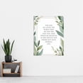 thumbnail image 4 of John 3:16 God So Loved the World Quote Jesus Christ Christian Bible Faith God Verse Revelations Green Flowers Artwork Extra Large XL Wall Art Poster Print, 4 of 5
