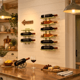 8 Tier Wall Mount Wine Rack Racks For Bottles Display And Storhanging ...
