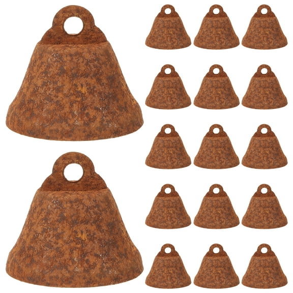 REACHISE 50 Rusty Christmas Craft Bells Vintage Jingle Farmhouse Hanging Cowbell