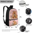thumbnail image 5 of Yuyamidu Kawaii Capybara 4 Piece Kids School Bag Set with Lunch Bag Pencil Case and Water Bottle Carrier for Girls Boys Elementary Middle School, 5 of 7