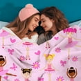 thumbnail image 3 of Cute Girl Ballerina Blanket Super Soft Warm Flannel Throw Blankets Dance Blankets for Sofa Couch Bed Decoration Girls Adult All Season Gifts 80"x60", 3 of 6