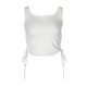 thumbnail image 1 of Camisetas sin mangas fruncidas para mujer, camisetas sin mangas lisas, top corto informal a la moda para mujer, top corto con lazo para la calle, top deportivo de verano 1, 1 of 3
