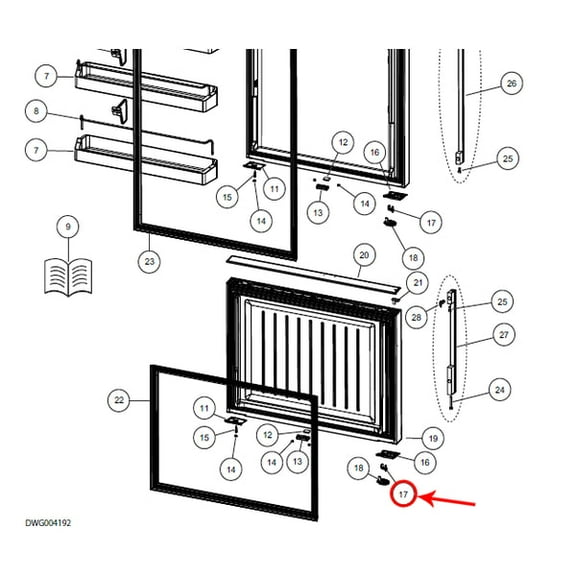 FISHER AND PAYKEL 814537 DOOR STOP ASSY - GENUINE OEM PART