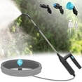 thumbnail image 1 of Pulverizador a presión a batería, pulverizador eléctrico para plantas con varilla telescópica de 23,6 pulgadas, manguera de 5 m, 3 boquillas, recargable, 1 of 5