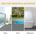 thumbnail image 4 of Zimtown 12x12 Inch Interlocking Deck Tiles - Quick-Lock Waterproof Flooring for Outdoor Porch, Poolside & Balcony, Slip-Resistant Gray PVC Composite, 4 of 6