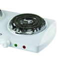 thumbnail image 2 of Brentwood 1500w Double Electric Burner, White, 2 of 6