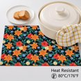 thumbnail image 5 of Placemat, Pioneer Flower Floral Print Pattern Place Mats Table Mat Set Of 2, PVC Washable Placemats for Party Kitchen Dining Decoration, 18x12 Inch, Fade Resistant, 5 of 6