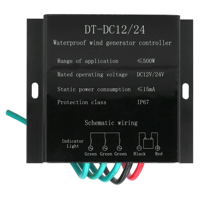 Controlador de generador de turbina eólica FO5-12/24V 500W, regulador de carga de batería a prueba de agua