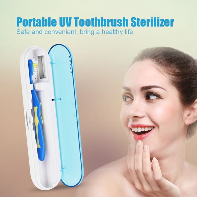 Esterilizador de cepillo de dientes portátil, antibacteriano, luz UV, esterilizador de cepillo de dientes portátil, limpiador de cepillo de dientes UV, confiable y duradero