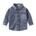 thumbnail image 2 of XXWXYD Toddler Boys Girls Corduroy Jacket Solid Lapel Button Down Long Sleeve Casual Coat for Baby School Clothing, 2 of 9