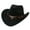 Black, variant on Western Cowboy Hat for Men Women Adjustable Cowgirl Hat Wide Brim Beach Cowboy Hat
