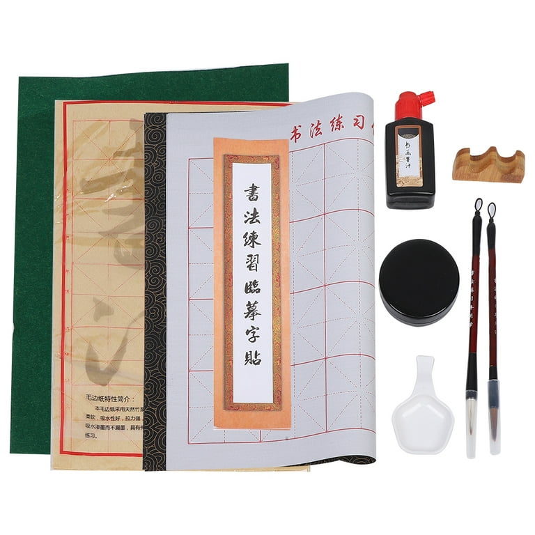 Brush Copybook Water Writing Cloth Brush Set Beginner Chinese Calligraphy  Set
