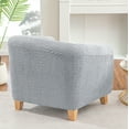 thumbnail image 6 of Accent Chair,Fabric Upholstered Comfy Reading Armchair for Living Room,Bedroom Single Seat Sofa Chair with Wood Base,GRAY 02, 6 of 7