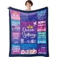 thumbnail image 1 of LHSHID 18th Birthday Gifts for Girls Birthday Decor Purple 350gsm Plush Throw Blanket for 18 Year Old 18th Birthday Decorations for Daughter Bestie Sister BFF, 1 of 6