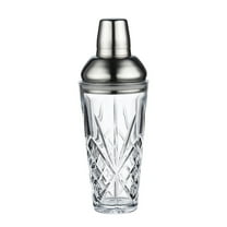 Kedshhgu Glass Cocktail Shaker Stainless Steel Leak-Proof Lid, Glass Shaker Set for Cocktails, Whiskey, Bars, Bartender Kit Gifts, 420ml