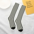 thumbnail image 5 of Balery Black And White Thick Stripes Printed Novelty Socks Men's Women's Crew Socks Sports Socks Knee High Socks Cotton Socks Quirky and Cool Socks, 5 of 9