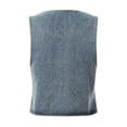 thumbnail image 3 of Xijirk Tank Tops V Neck Tie Front Cropped Denim Vest Sleeveless Tight Fit Jean Tank Top Camisole Tops for Women,Light Blue,L, 3 of 3