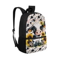thumbnail image 2 of Yuyamidu Cow Print Backpack for Kids Sunflower Book Bag for 3th Grade Elementary School Backpacks Teenagers 17 Inch Bookbag Girls Schoolbags 8-10 Years, 2 of 6