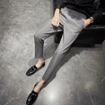 thumbnail image 4 of Pantalones ajustados para hombre, trajes de negocios para hombre, pantalones rectos, ropa de sastrería social, oferta de telas de diseñador, estilo coreano, 4 of 4