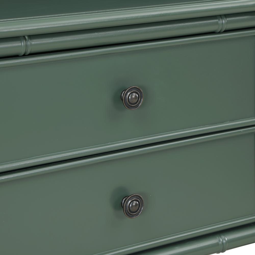 Comfort Pointe Ellison Vintage Green Wood 2-drawer Coastal Style Nightstand