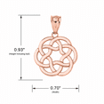 thumbnail image 2 of 10k Rose Gold Irish Celtic Trinity Knot Pendant / Necklace (22 Inches), 2 of 2