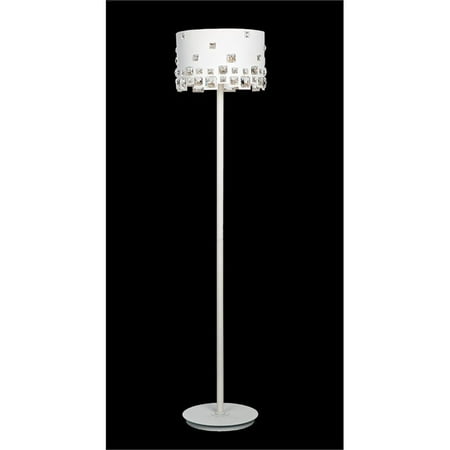 Lite Source Isabella 3 Light Floor Lamp in White
