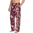 thumbnail image 6 of Salouo Rose Flowers Print Pajama Pants for Men, Lounge Pants Elastic Waistband Casual Men's sleepwear Loungewear Sleep Pajama Pant -X-Large, 6 of 7