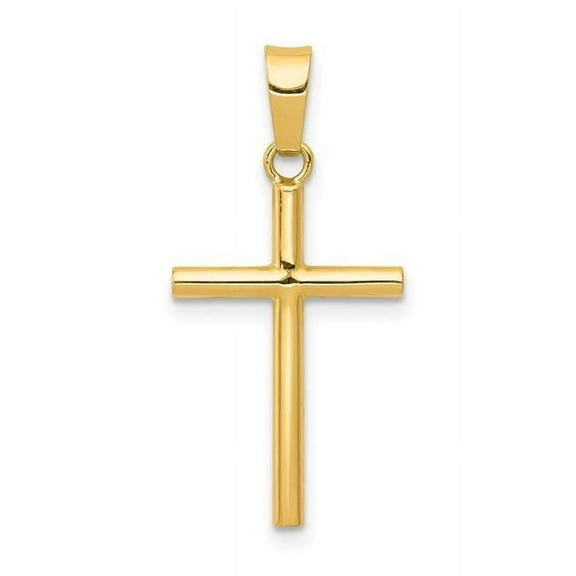 Finest Gold 14K Yellow Gold Polished Cross Pendant