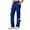 Blue, variant on YODETEY No Boundaries Women's High Waist Drawstring Pants, Womens Fleece Lined Straight Leg Lounge Pants ,Women's Plus Black,Size L