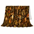 thumbnail image 2 of Rustic Autumn Forest decorative motif Pear Still Life, Cozy Woodland Scene, Warm Flannel Blanket for Cabin and Lodge, Garden Lovers Thanksgiving Gift, Rustic Home Decor, 2 of 9