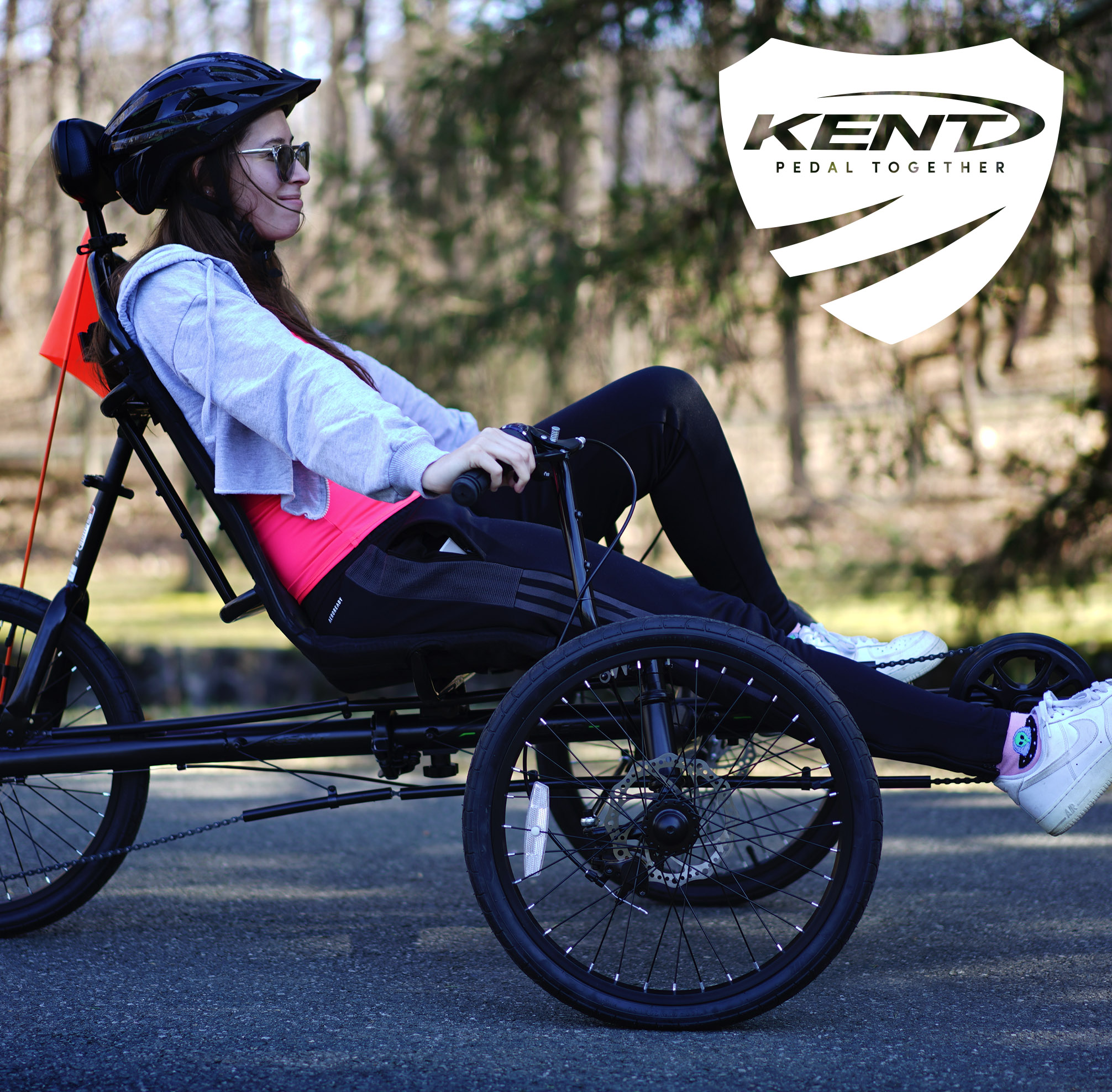 Kent 20" Unisex Cavalier Recumbent 3-Wheel Bike / Trike, Black - image 5 of 8