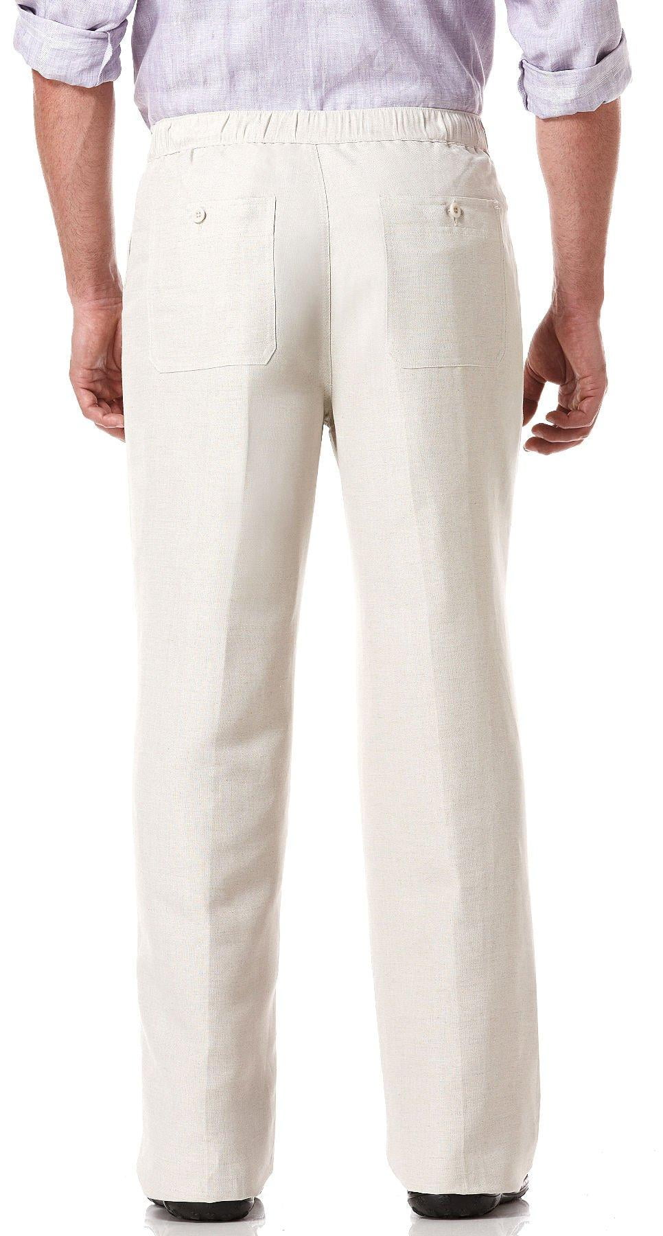 Cubavera Men's Big and Tall Linen-Blend Pants With Drawstring
