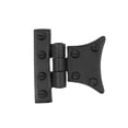 thumbnail image 2 of Small Kitchen Cabinet Hinges Half Butterfly Black Rustic Cabinetry Hardware 2" x 2" Renovators Supply, 2 of 8