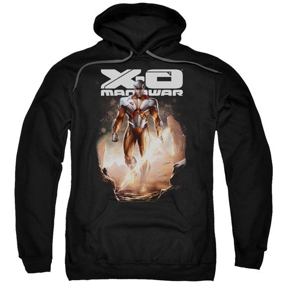 Xo Manowar Lightning Sword Adult Pullover Hoodie Sweatshirt Black