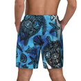 Kdxio Turtle Print Men'S Swim Trunks With Compression Liner 7 Inch