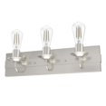 thumbnail image 2 of Hunter - Perch Point 3-light Brushed Nickel, Medium Size Vanity Light, Dimmable, Casual Style, for Bedrooms, Dining, Living Rooms - 19433, 2 of 6
