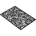 thumbnail image 2 of Calloway Mills  18 x 30 in. Black Rose Rubber Rectangular Doormat, 2 of 3