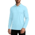 thumbnail image 4 of UAMVSH Men's Sun Protection Shirts UV UPF 50+ Long Sleeve Button T-Shirt Quick Dry Brethable Lightweight Tops for Outdoor Sports, 4 of 5