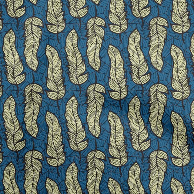 oneOone Georgette Viscose Navy Blue Fabric African Craft Projects Decor Fabric Printed By The Yard 42 Inch Wide