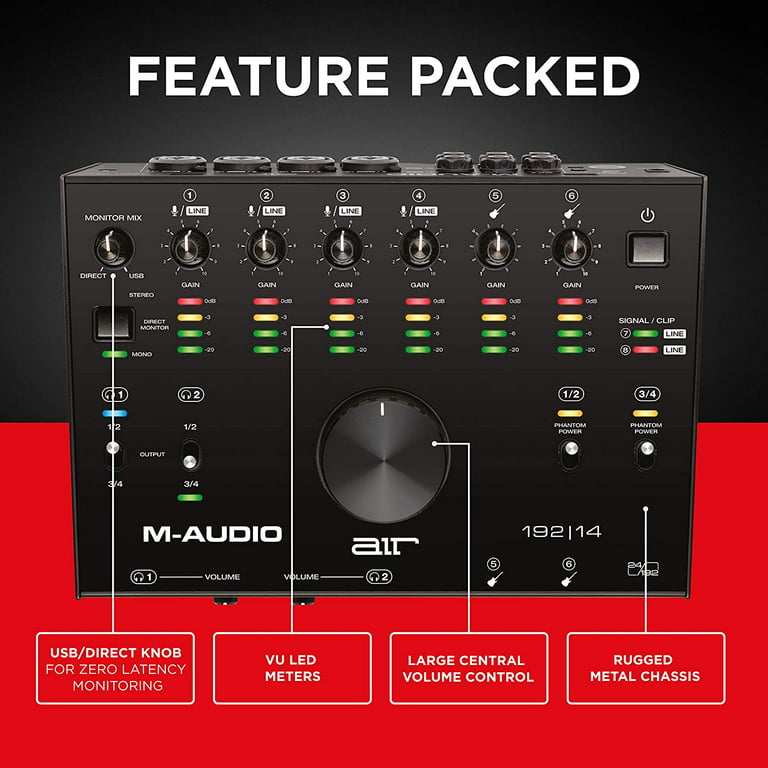 M-Audio AIR 192|8 - 2 in / 4 out USB Audio MIDI Interface